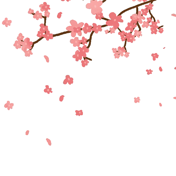 梅花粉色桃花樱花植物树枝开花花瓣漂浮素材gif图素材