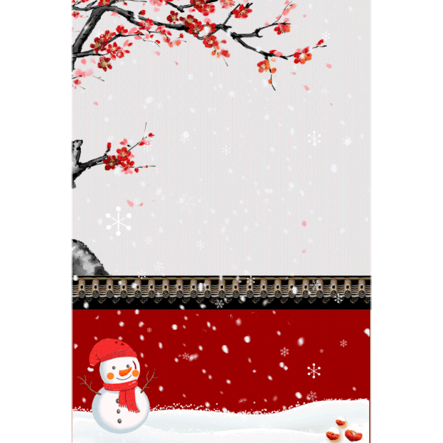 小雪竖屏中国风故宫红墙竖版视频背景gif图素材