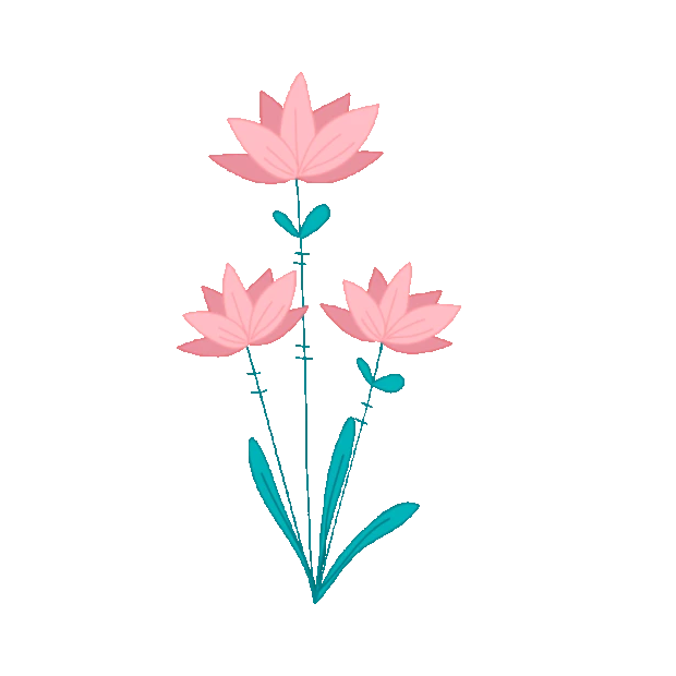 花朵粉色简约植物扁平gif图素材