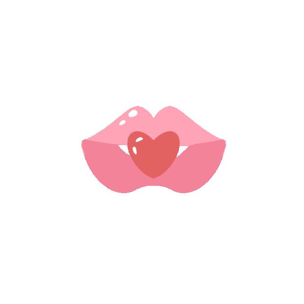 嘴巴亲吻面部装饰表情装饰粉色综艺vloggif图素材