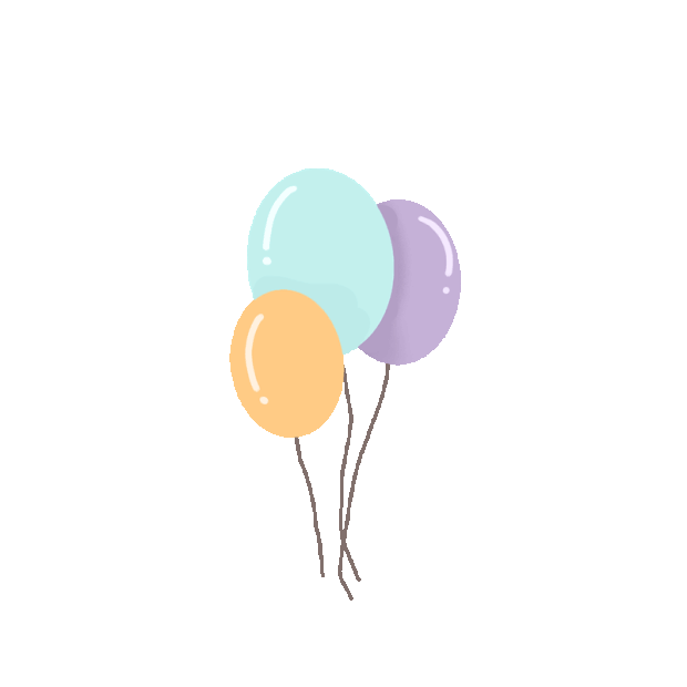 彩色气球漂浮应援表情装饰综艺贴纸gif图素材