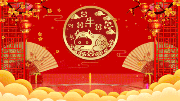 红色新年春节中国风背景视频gif图素材