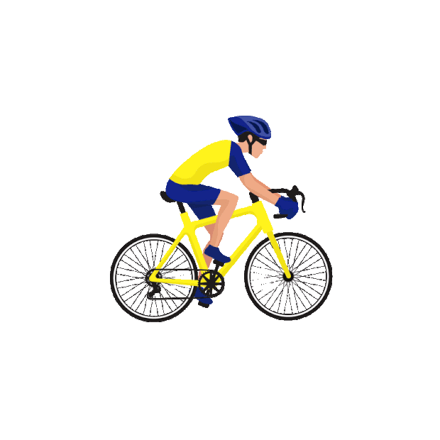 骑自行车比赛运动体育骑车扁平人物mg动画gif图