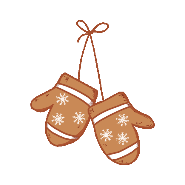 棕色手套冬天冬季保暖用品圣诞节圣诞gif图素材