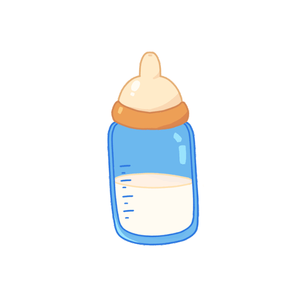 卡通母婴奶瓶冲奶粉gif图片