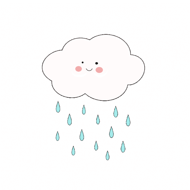 卡通云朵下雨天气白云雨天云gif图素材