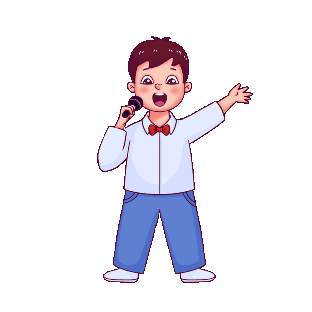 唱歌的男孩麦克风音乐儿童声乐唱歌比赛gif图素材