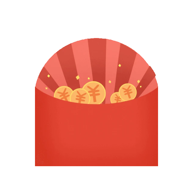 春节新年红包金币购物活动优惠gif图素材