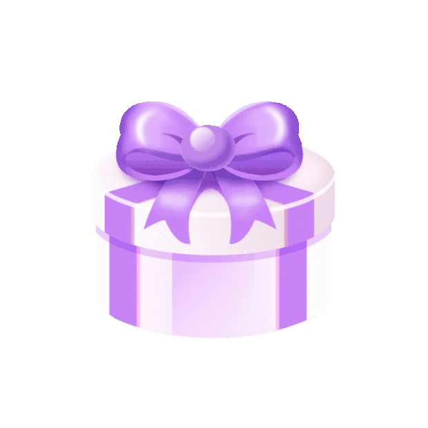紫色蝴蝶结礼盒礼物新年节日庆祝活动gif图素材