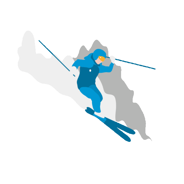 滑雪体育运动速滑gif图素材