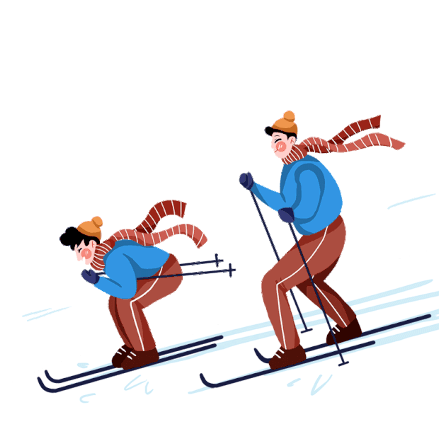 滑雪体育锻炼运动员gif图素材