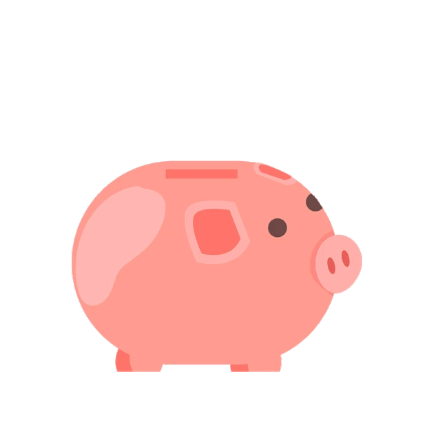 粉色猪存钱罐金融理财存金币存钱gif图素材