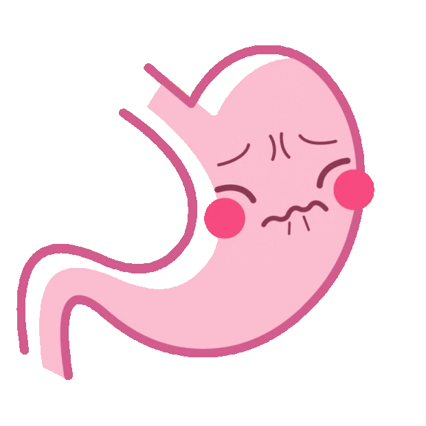 粉色胃部疼痛胃痛难受不舒服医疗疾病gif图素材