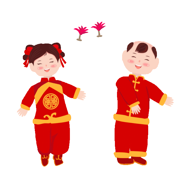 春节新年小孩踢毽子福娃运动习俗gif图素材