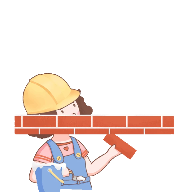 建筑女工人工业建筑风砌墙施工砖头打工人gif图素材