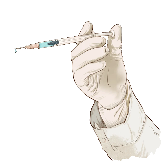 医疗疫情疫苗注射针管打针gif图素材
