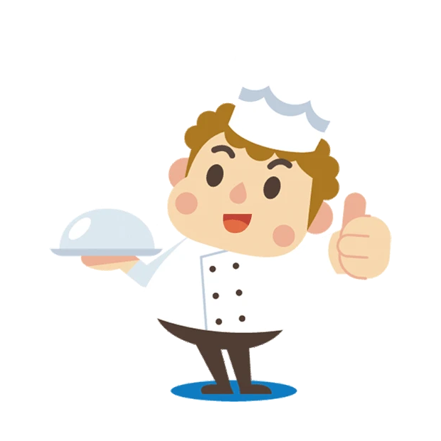 厨师竖着大拇指竖着大拇指真棒卡通扁平gif图素材