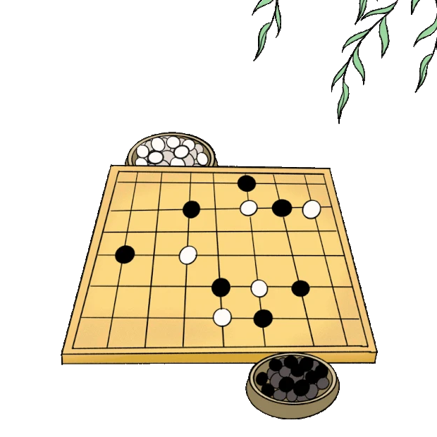 围棋五子棋棋盘下棋中国风传统文化白棋黑棋古典gif图素材