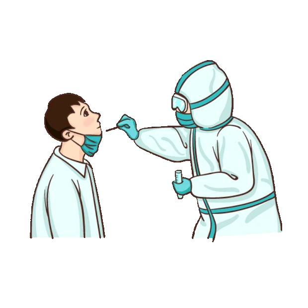 医疗医生护士核酸检测防疫张嘴场景防护服医院gif图素材