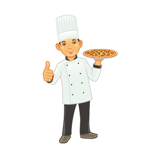 餐饮厨师披萨职业装大拇指点赞gif图素材