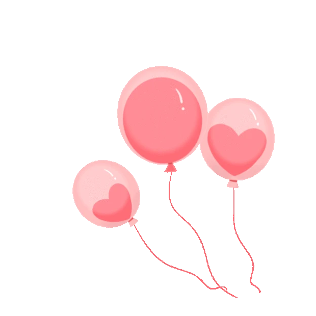 情人节气球浪漫粉色gif图素材