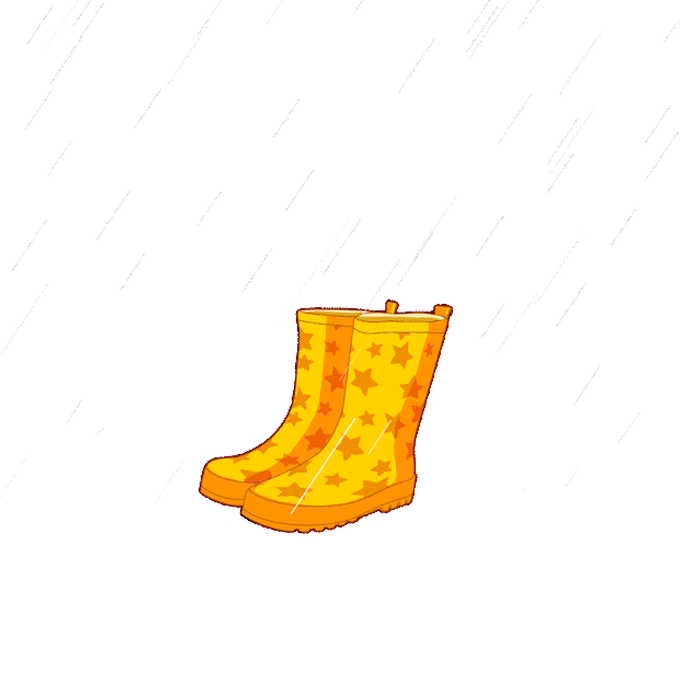 雨伞雨靴雨水下雨天gif图素材