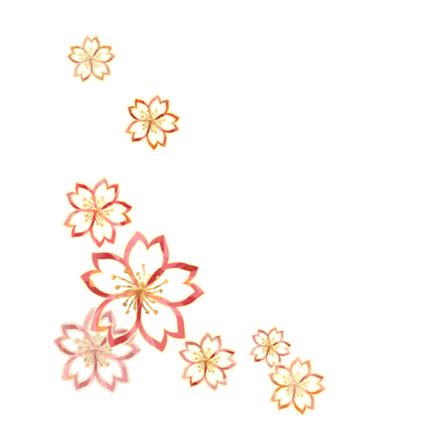 樱花花朵日系剪纸镂空gif图素材