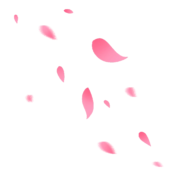 春天植物花瓣飘落卡通粉色gif图素材