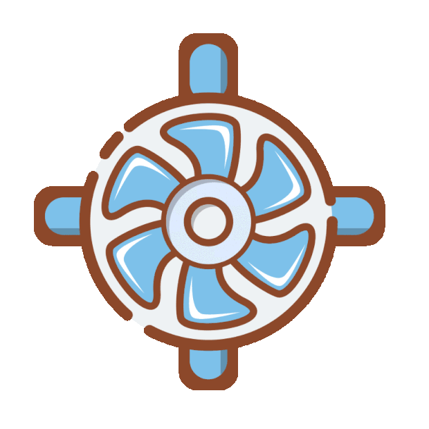 电子设备风扇扇叶旋转蓝色动图gif