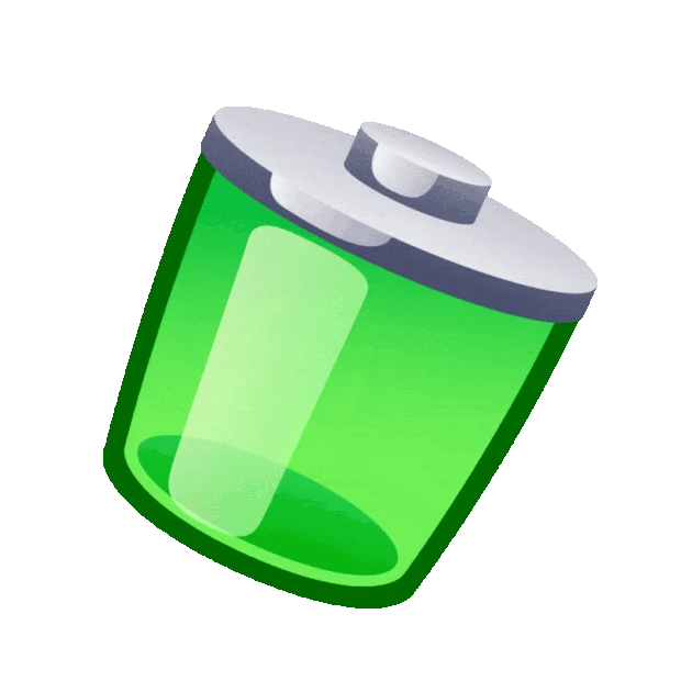 游戏电池icon写实充电蓄电绿色gif图素材
