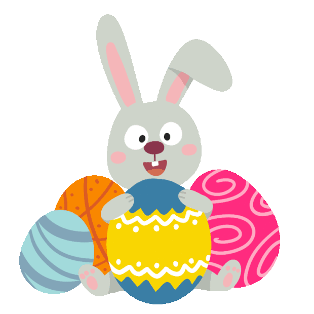 复活节彩蛋可爱兔子节日装扮gif图素材