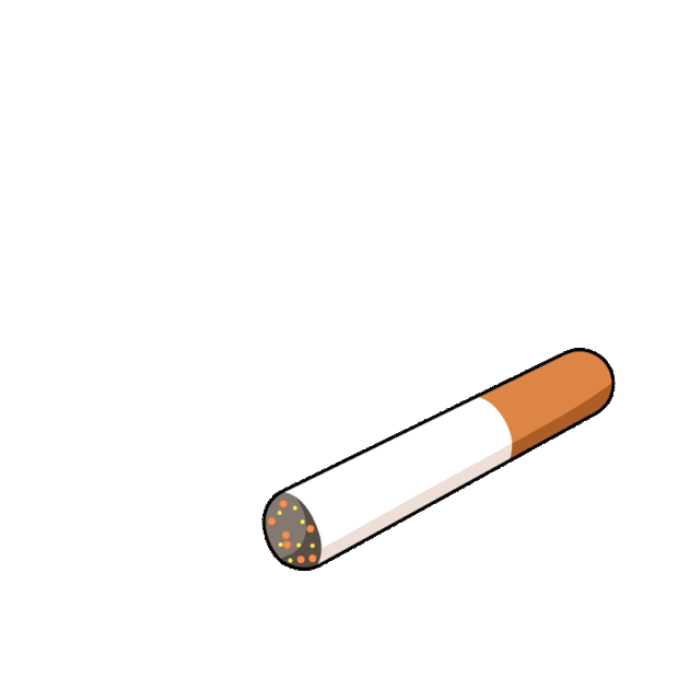 禁烟香烟燃烧烟雾出现卡通禁止吸烟有害健康gif图素材