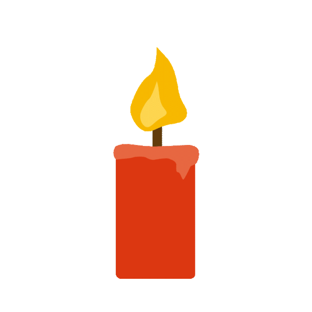 火苗蜡烛燃烧红色gif图素材