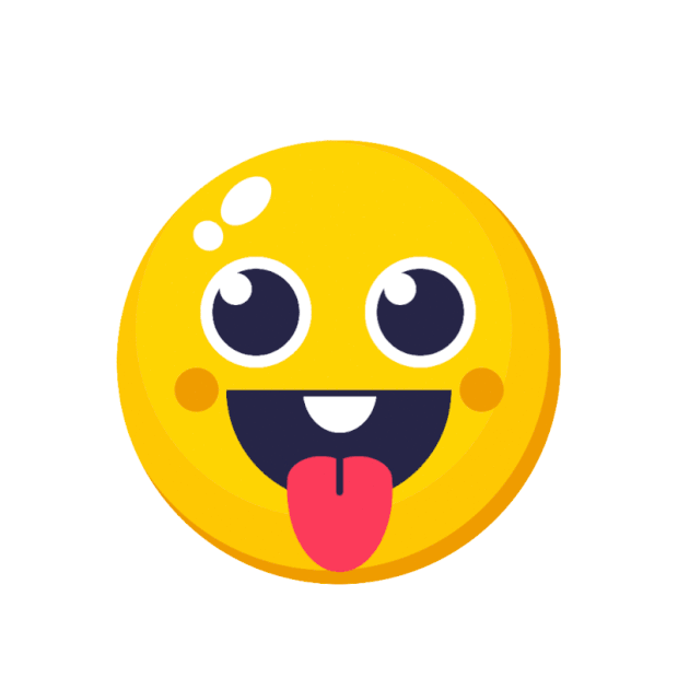 emoji笑脸吐舌头哈哈卡通表情包gif图素材