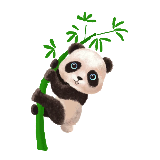 熊猫抱着竹子动物国宝gif图素材