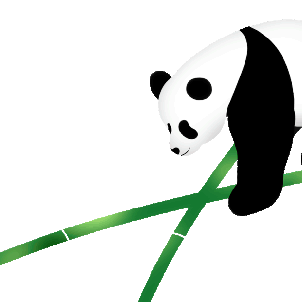 熊猫卡通吃竹子动物国宝gif图素材