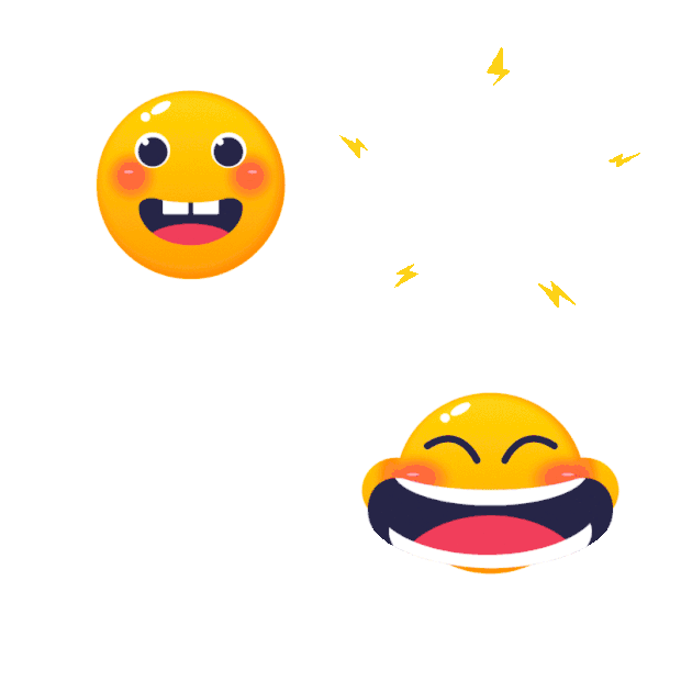 emoji可爱笑脸黄脸笑哈哈狂笑卡通表情包gif图素材