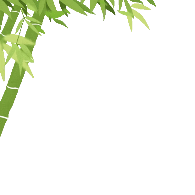 春天竹子竹叶树叶漂浮古风绿色gif图素材
