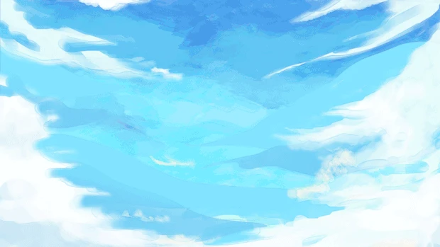 云天空云彩云朵唯美浪漫蓝色视频插画背景动图gif