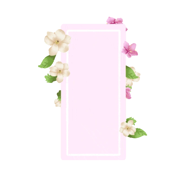 母亲节春天唯美花朵边框标题框粉色gif图素材