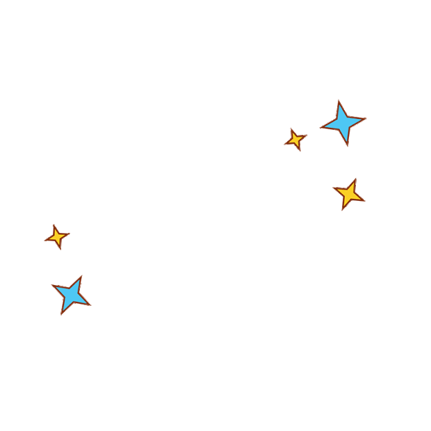 黄蓝星星闪烁表情装饰综艺vloggif图素材  