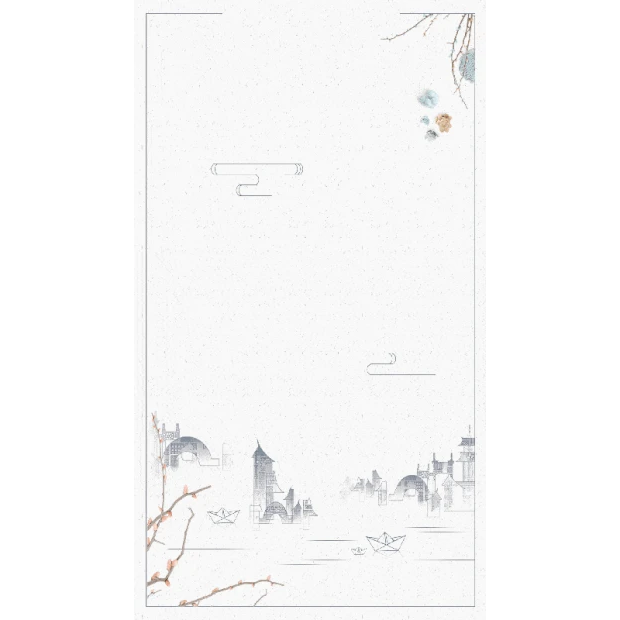 春天水墨中国风山水竖版视频背景海报gif图素材
