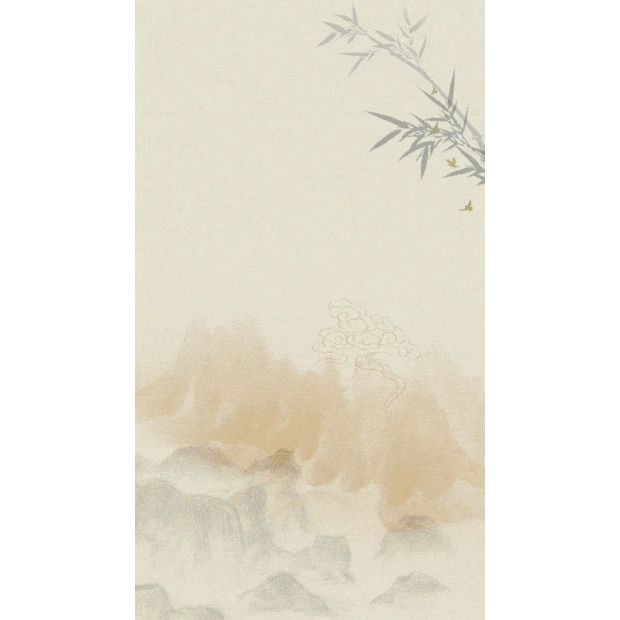中国风底纹山水水墨文竹竖版视频背景海报gif图素材