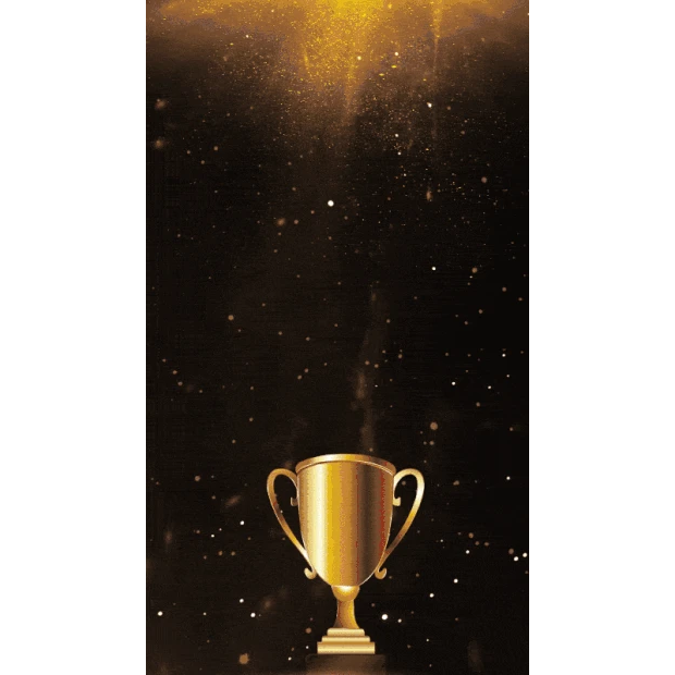 大气黑金表彰奖杯喜报竖版视频海报背景gif图素材