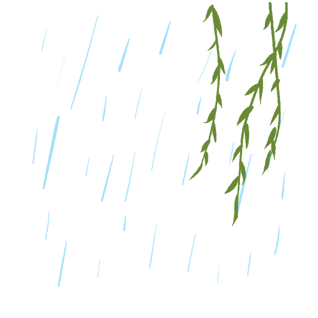 春天谷雨下雨燕子飞柳树柳叶gif图素材