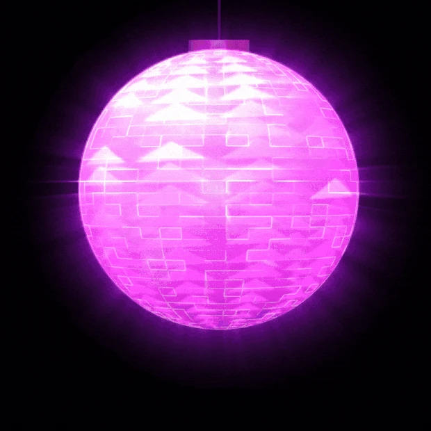 舞台灯光球圆球闪光旋转发光酷炫紫色gif图素材