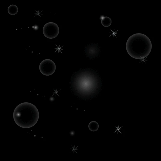 星光星星闪亮气泡光效漂浮卡通白色gif图素材