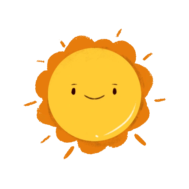 夏日拟人太阳阳光眨眼照射发光可爱黄色gif图素材