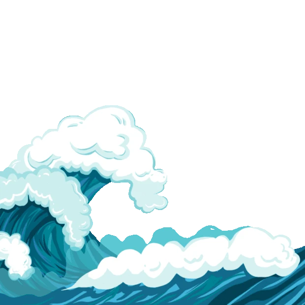 海浪乘风破浪蓝色浪花波浪国潮gif图素材海 