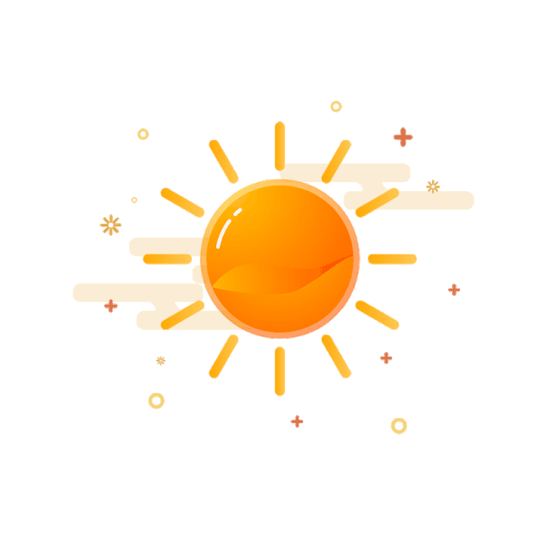 晴天太阳阳光天气预报卡通橙色gif图素材